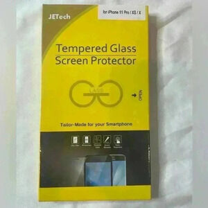 JETech Tempered Glass Screen Protector for IPhone 11 Pro XS X 2 Pack NWT